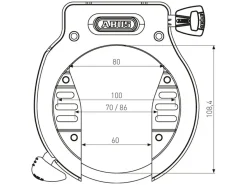 Abus AMPARO 4650S R OE Rahmenschloss
