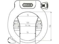 Abus PRO AMPARO 4750SL R Rahmenschloss