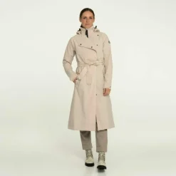 AGU Trench Coat Long Damen Regenjacke - Beige