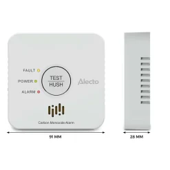 Alecto SDX04 Smoke & Kohlenmonoxid-Alarm - Weiss