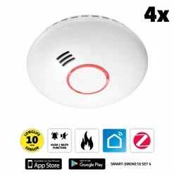 Alecto SMART-SMOKE10 Set von 4 Rauchmelders