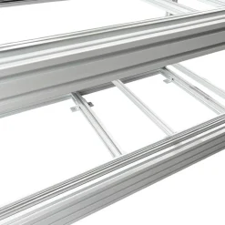 Aluminium 90 x 40 cm Doppel-Heckauszug mit 4 geschlossene Boxen