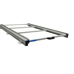 Aluminium 120 x 60 cm Heckauszug mit 3 geschlossenen Boxen