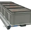 Aluminium Schiebeframe 120x40 cm mit 4 Boxen und Deckel