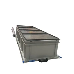 Aluminium Schiebeframe 120x40 cm mit 4 Boxen und Deckel