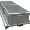 Aluminium Schiebeframe 120x40 cm mit 2 offenen Boxen