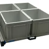 Aluminium Schiebeframe 80x60 cm mit 4 offenen Boxen