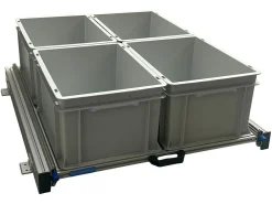 Aluminium Schiebeframe 80x60 cm mit 4 offenen Boxen