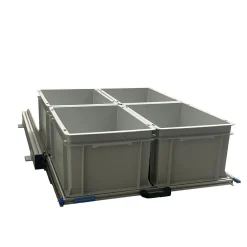 Aluminium Schiebeframe 80x60 cm mit 4 offenen Boxen