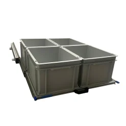 Aluminium Schiebeframe 80x60 cm mit 4 offenen Boxen