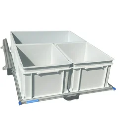 Aluminium Schiebeframe 80x60 cm mit 3 offenen Boxen