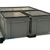 Aluminium Schiebeframe 80x60 cm mit 3 Boxen und Deckel