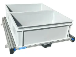 Aluminium Schiebeframe 80x60 cm mit 2 offenen Boxen