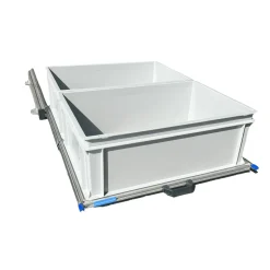 Aluminium Schiebeframe 80x60 cm mit 2 offenen Boxen