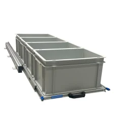 Aluminium Schiebeframe 120x40 cm mit 4 offenen Boxen