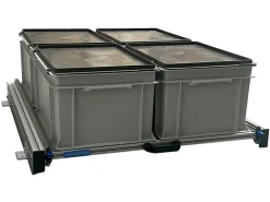 Aluminium Schiebeframe 80x60 cm mit 4 Boxen und Deckel
