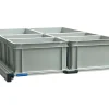Aluminium 120x80 cm Heckauszug mit 6 offene Boxen