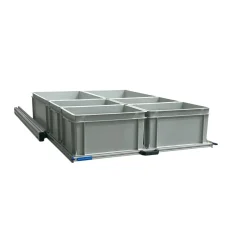 Aluminium 120x80 cm Heckauszug mit 6 offene Boxen