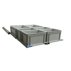 Aluminium 120x80 cm Heckauszug mit 6 offene Boxen