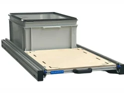 Aluminium 120x40 cm Heckauszug - 1 Box mit Deckel und Multiplex