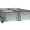 Aluminium 120x80 cm Heckauszug mit 6 Boxen mit Deckel