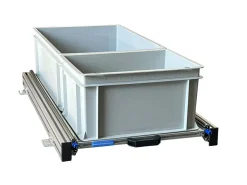 Aluminium 90x40 cm Schiebegestell mit 2 offenen Körben