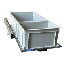 Aluminium 90x40 cm Schiebegestell mit 2 offenen Körben