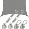 AMANKA 2 x 2 atmungsaktives UV Sonnensegel - Grey