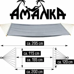 AMANKA 200 x 120 Hängematte - Grey - Grey