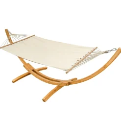 AMANKA 200 x 120 Hängematte mit Holzgestell - Beige