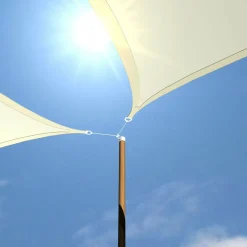 AMANKA 2 x 3 wasserabweisendes Polyester Sonnensegel - Beige