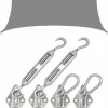 AMANKA 3 x 4 Wasserdichtes Sonnensegel mit Befestigung - Grey