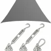 AMANKA 6 x 6 x 6 atmungsaktives UV Sonnensegel - Grey