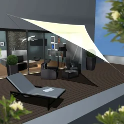 AMANKA 5 x 5 x 5 HDPE Sonnensegel - Beige