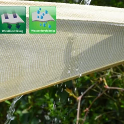 AMANKA 1,5x2m beiges HDPE wasserdurchlässiges Schattennetz