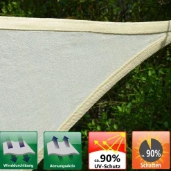AMANKA 7x7m beiges HDPE wasserdurchlässiges Schattennetz