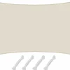 AMANKA 1x2m beiges Polyester wasserdichtes Schattennetz