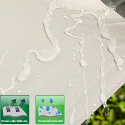 AMANKA 1x2m beiges Polyester wasserdichtes Schattennetz