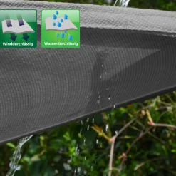 AMANKA 7x7m graues HDPE wasserdurchlässiges Schattennetz