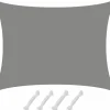 AMANKA 1,5x2m graues Polyester wasserdichtes Schattennetz