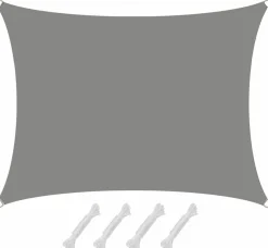 AMANKA 1,5x2m graues Polyester wasserdichtes Schattennetz