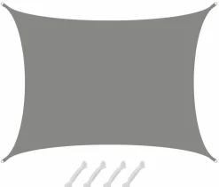AMANKA 6x5m graues Polyester wasserdichtes Schattennetz