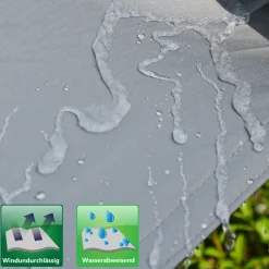 AMANKA 6x5m graues Polyester wasserdichtes Schattennetz