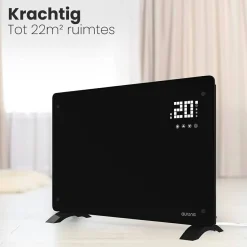 Auronic 2000 Watt Glasplattenheizung - Black