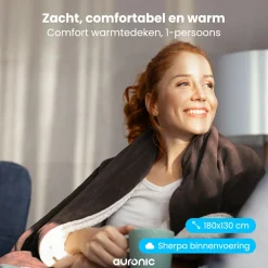 Auronic 180 x 130 cm Elektrische Decke - Brown