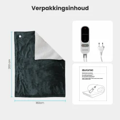 Auronic 200 x 180 cm Elektrische Decke - Anthracite