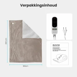 Auronic 200 x 180 cm Elektrische Decke - Taupe