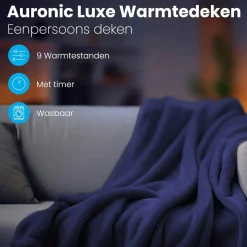 Auronic 1-Personen Elektrische Decke - Blue