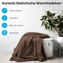 Auronic 1-Personen Elektrische Decke - Brown