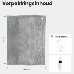 Auronic 2-Personen Elektrische Decke - Light Grey